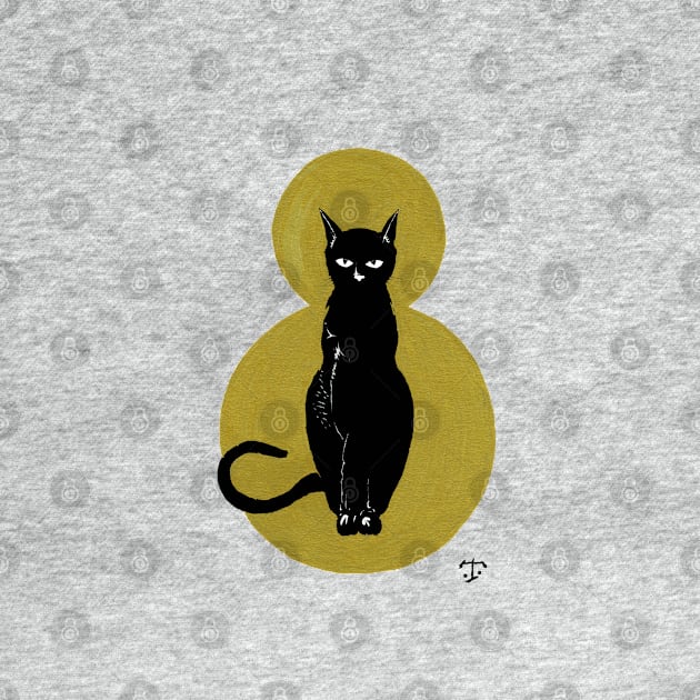 Gold Black Cat by tristan.r.rosenkreutz